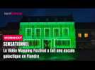 Le show du vidéo-mapping sur la façade de la mairie (rénovée) de Wormhout