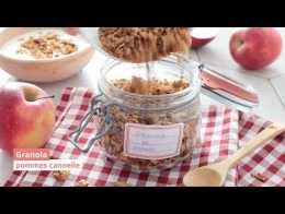 Granola healthy pommes cannelle, pour un petit déjeuner santé