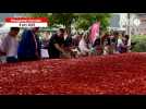 «  49,49 m², on a le record ! » : la plus grande tarte aux fraises du monde est bretonne