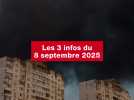 VIDEO. Les 3 infos du 8 septembre 2025