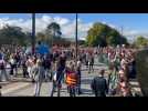 VIDÉO. Grève du 18 septembre : la foule se rassemble petit à petit au Miroir d'eau à Nantes