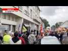 VIDÉO. Grève du 18 septembre : 1 000 manifestants sont devant la permanence de Philippe Gosselin