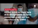 VIDEO. Un lien entre le Covid long et le dérèglement du cycle menstruel établi par des chercheurs du CNRS