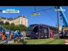 VIDÉO. L'opération de relevage de la rame de tram qui a déraillé a duré plusieurs heures