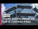 Rimbaud et Dhôtel prennent vie sur le château d'eau d'Attigny