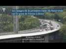 À Brest, la première rame de la ligne B du tram est arrivée... par le pont de l'Iroise