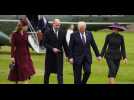 La famille royale britannique accueille Donald Trump à son arrivée au château de Windsor
