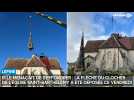 Elle menaçait de s'effondrer : la flèche du clocher de l'église Saint-Barthélémy a été déposée