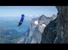 Le wingsuiteur Peter Salzmann bat un record de vitesse en sautant de l'Eiger