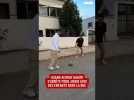 Hakimi s'est arrêté pour jouer au foot avec des enfants au Maroc #football #foot #hakimi #maroc