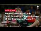VIDÉO. Tennis de table. Heures, chaîne : où voir l'entrée en lice d'Alexis Lebrun et des Français à Macao ?