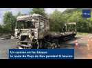 Un camion en feu bloque la route du Pays de Gex pendant 5h.