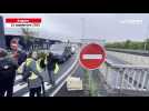 VIDÉO. Barrage filtrant sur le rond de saint-Serge à Angers