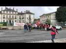 VIDEO. L'union locale de la CGT Pontivy prend place en musique devant la mairie, place Aristide-Briand ce mercredi 10 septembre