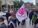 Rassemblement à l'appel de la CGT sur la place d'Armes à Douai