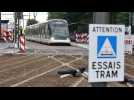 Le tram F a enfin circulé sur la nouvelle portion ouest du réseau
