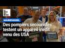 À Maresquel, des pompiers secouristes testent un appareil inédit venu des USA qui pourrait sauver davantage de vies