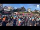 VIDÉO. Près de 7 000 sportifs au départ du triathlon de la côte d'Émeraude