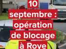 Roye : opération de blocage à l'entrée de l'autoroute le 10 septembre