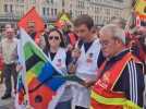 Pierre Ripart, secrétaire départemental de la FSU, lors de la manifestation à Beauvais