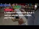 VIDEO. L'inflation confirmée à 0,9 % sur un an, au mois d'août, par l'Insee