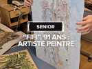 Fifi, 91 ans, a transformé sa chambre d'Ehpad en atelier de peinture