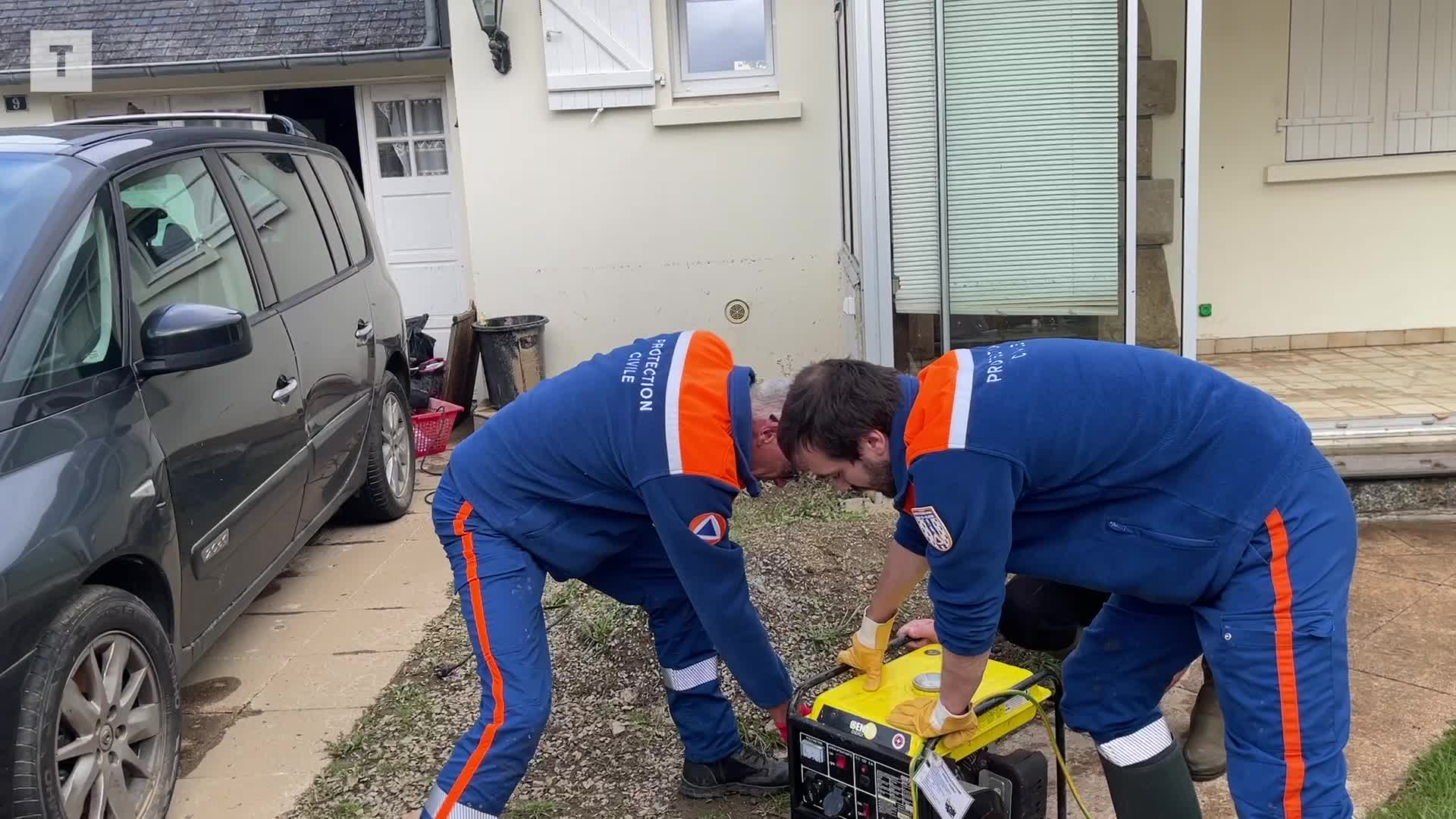 À Ploumagoar, des renforts de la Protection civile pour aider les sinistrés