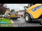 Quand les agriculteurs font la démonstration que le croisement est impossible à cause de bordures en béton