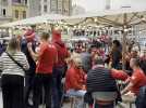 Les supporters du SK Brann sur la Grand' Place à Lille