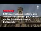 VIDEO. L'Union étudiante réclame des «moyens financiers» pour lutter contre l'antisémitisme à l'université