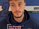 Tom Meynadier réagit après le match Grenoble-Bastia (0-0)