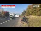 VIDÉO. Une voiture et une remorque se retournent sur la voie rapide entre Falaise et Caen
