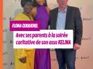 Flora Coquerel et ses parents au dîner de gala caritatif de son association Kelina