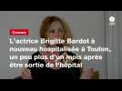VIDEO. L'actrice Brigitte Bardot à nouveau hospitalisée à Toulon, un peu plus d'un mois après être sortie de l'hôpital