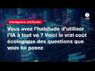 VIDEO. Vous avez l'habitude d'utiliser l'IA à tout va ? Voici le vrai coût écologique des questions que vous lui posez