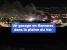 Nice : Les images d'un garage automobile en flammes dans la plaine du Var