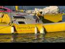 Route du Rhum 2026 : Perros-Guirec mis en avant sur le trimaran jaune de Thierry Roger !