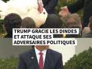 Trump gracie les dindes et attaque ses adversaires politiques