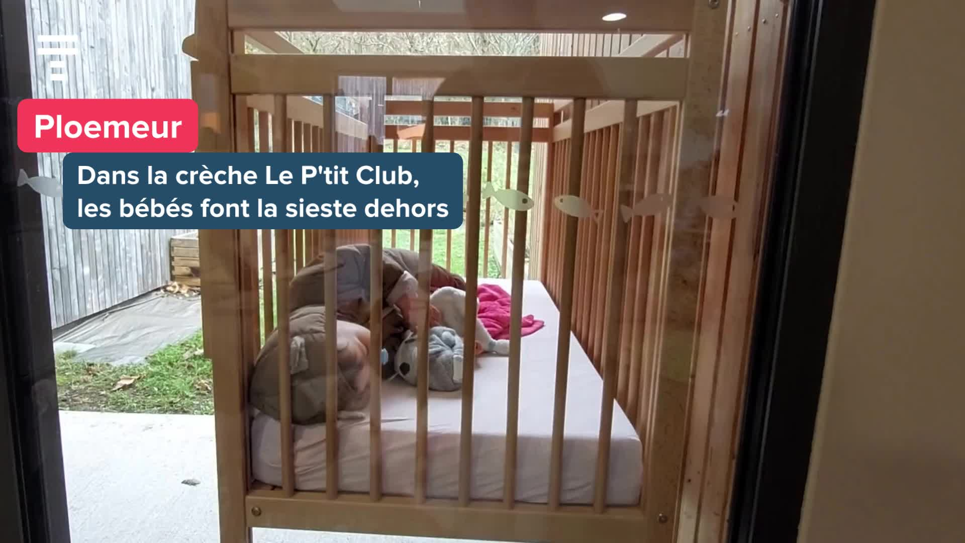 « Ils dorment mieux et plus longtemps » : dans la crèche Le P'tit Club, à Ploemeur, les bébés font la sieste dehors [Vidéo]
