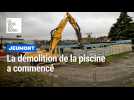 La démolition de la piscine de Jeumont a commencé