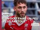 Maxime Busi, défenseur du stade de Reims, avant la rencontre avec Bastia