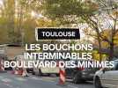 Les bouchons interminables boulevard des Minimes à Toulouse