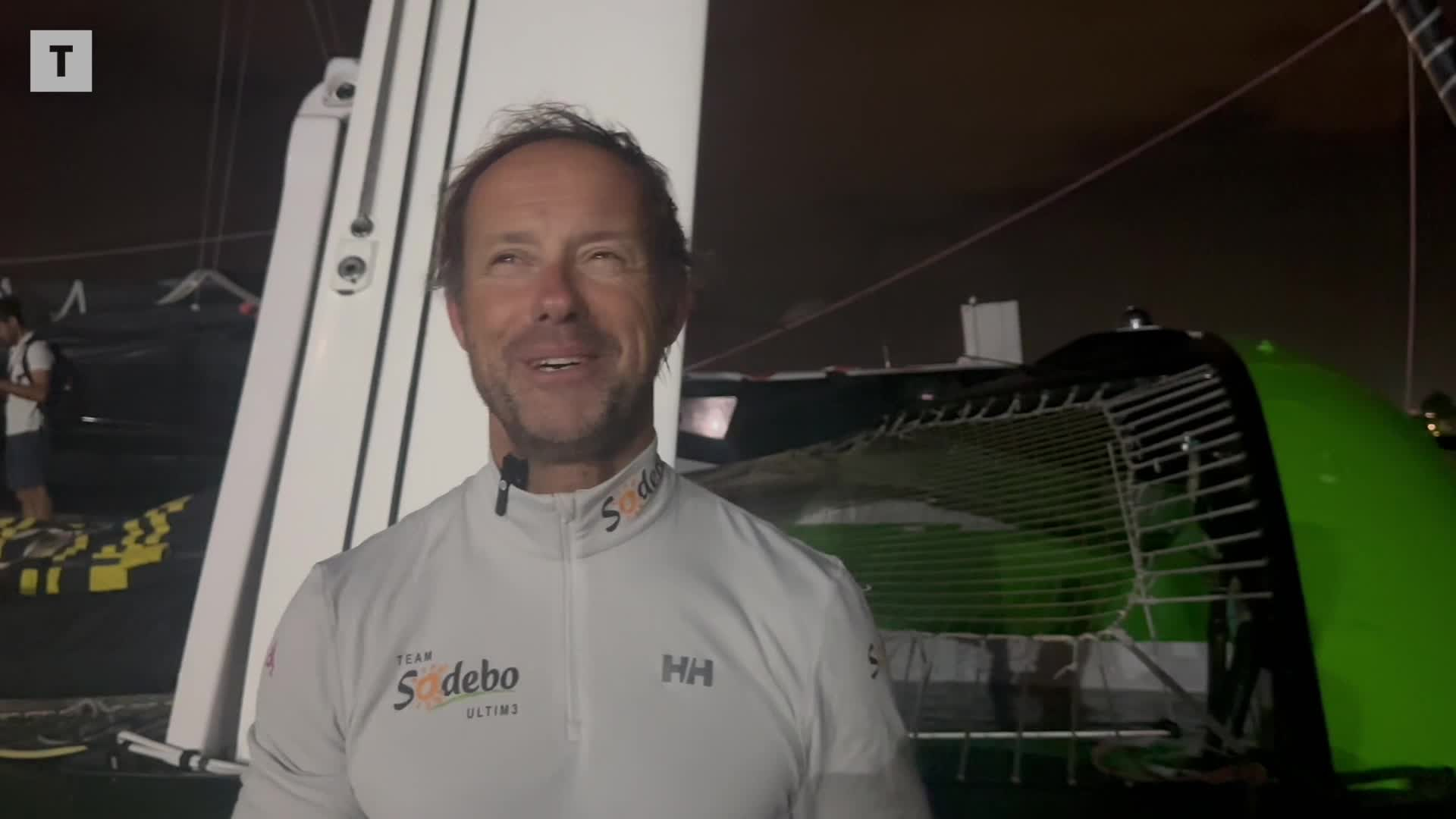 « J'ai énormément progressé grâce à Benjamin Schwartz et je sais que je peux encore faire progresser mon bateau » : à 57 ans, Thomas Coville, deuxième de la Transat Café L'Or, n'est pas rassasié