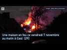 Une maison a pris feu à Cast (29) ce vendredi 7 novembre au matin