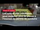 VIDEO. Les auto-écoles mobilisées pour réclamer plus de places à l'examen du permis de conduire