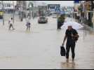 À Ibiza, l'aéroport inondé et les routes sous les eaux