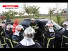 VIDÉO. Échange entre pompiers de Normandie et du Paraguay : comment ils découpent un pare-brise