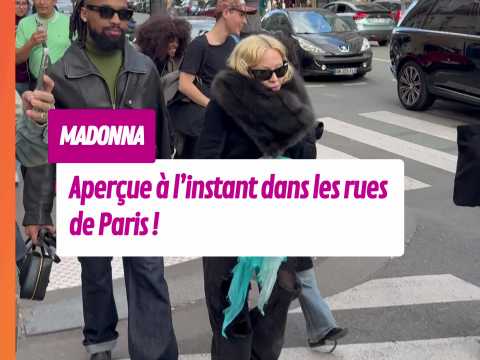 VIDEO : Madonna aperue  l?instant dans les rues de Paris !