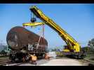 La plus grosse grue de relevage de la SNCF est basée à Dijon