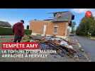 Tempête Amy : la toiture d'une maison arrachée à Hervilly